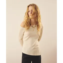 Camiseta de mujer tipo túnica asimétrica