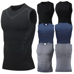 Mans Compression Tank Top Men Gym Shirt Sleeveless Quick Dry Sportswear Male Fitness Bodybuilding Vest Workout Muscle Top