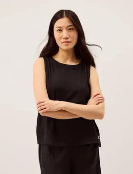 Tank Top with Linen Black female - Monsoon - FashionsVida