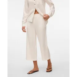 Pantalón culotte de lino de mujer