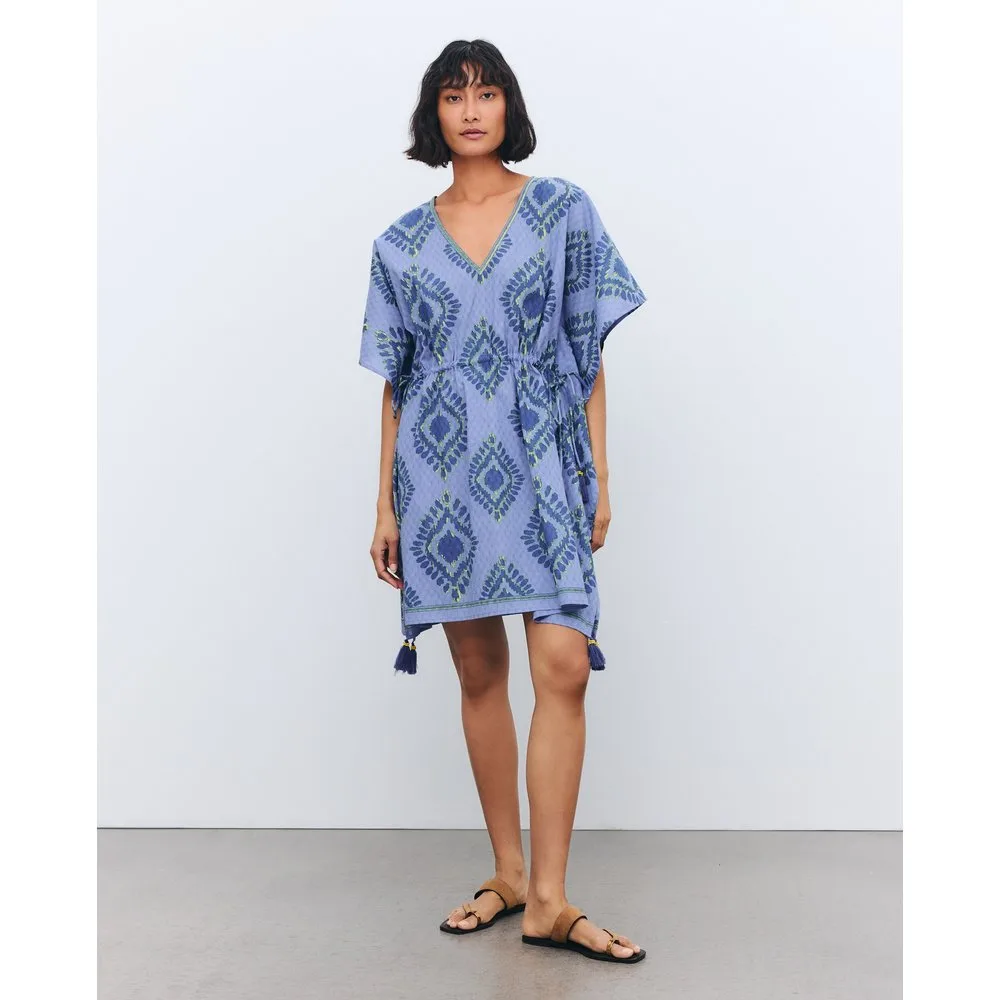 Kaftán con print raya flor - Tintoretto - FashionsVida