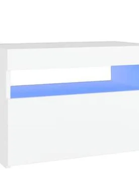 Meuble Tv Avec Lumières Led Blanc 60x35x40 Cm Einheitsgrösse - vidaXL - FashionsVida