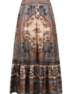 Ascension All-Over Print Silk Mini Skirt