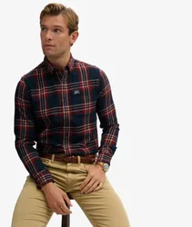 Superdry Herren Langärmliges Baumwoll-holzfällerhemd Navy - Größe: XL