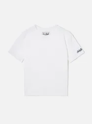 T-shirt alex in lino bambino bianco
