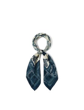I BLUES Foulard in seta PETROLIO