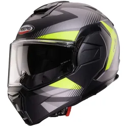 Casco Moto Modulare P/J TRIP LUNAR Nero Opaco Grigio taglia M