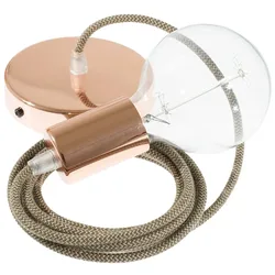 Cables Suspension Luminaire Rd73 Zigzag 50 Cm Tree Bark / Copper One Size