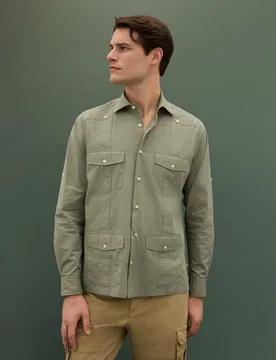 Camisa guayabera de algodón de hombre - Verhunt - FashionsVida