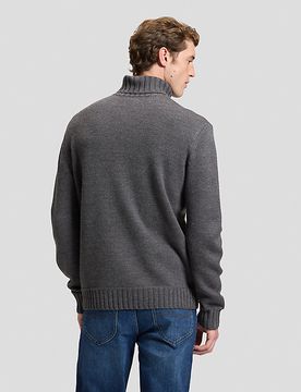 Relaxed Turtleneck Sweater Grey Heather Größe XXL male