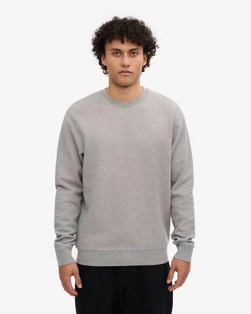 Mens Classic Sweatshirt In Light Grey Cotton - Size Small - Colourful Standard - FashionsVida