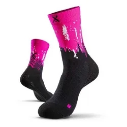 Padel Socks Black / Fluo Fuchsia UK 7.5-11