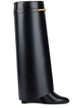 Elegantly Sculpted Covered Wedge Heels - 9 cm
