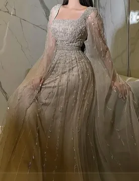 Dubai Beaded Crystals Wedding Party Gown Prom Dress New Arrival Luxury Evening Dresses With Cape 2025 Customized - Aliexpress - FashionsVida