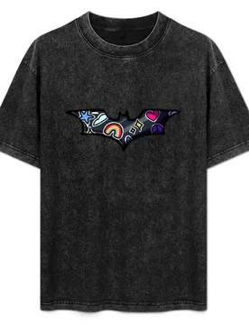 Batarang with stickers T-Shirt Minimalist Graphic Tee Shirt - Aliexpress - FashionsVida