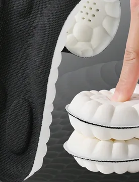 Plantillas de látex de alta elasticidad con soporte de arco grueso, almohadillas de espuma de memoria que absorben los impactos, unisex para zapatos - Shein - FashionsVida