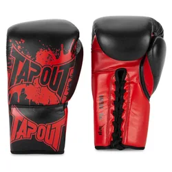 Gants De Boxe En Cuir Angelus Black / Red 10 oz L