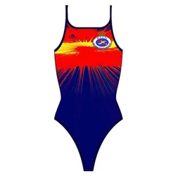 Spain Thin Strap Swimsuit Red 7-8 Years Girls