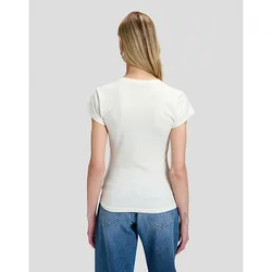 Slim Record Tee Ecru Größe XS female