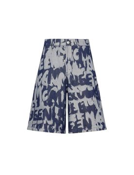 Graffiti Print Mini Shorts