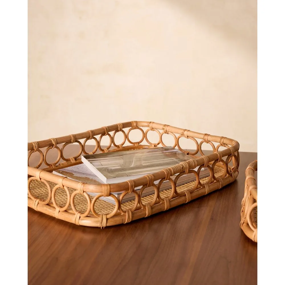 Bandeja decorativa de ratán Kurv - El Corte Inglés - FashionsVida