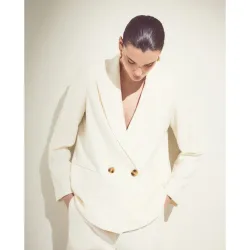 Blazer lisa cruzada de mujer tumbleada