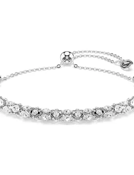 Braccialetto Dextera, Taglio Round, Bianco, Acciaio inossidabile OS - Swarovski - FashionsVida