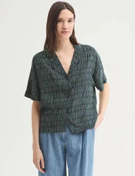 Camisa de mujer 100% algodón con estampado paisley - Nice Things - FashionsVida