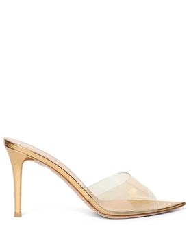 Pointed Stand Sandals with Soft Plexi Band - 85mm Heel