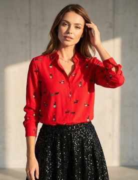 Camicia regular fit con motivo natalizio - multicolor