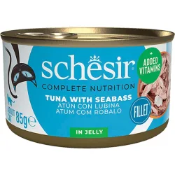 Comida húmeda para gatos adultos atún con lubina en gelatina 85 g