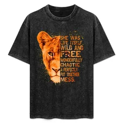 Lioness T-Shirt Basic Breathable Solid Color T-Shirt