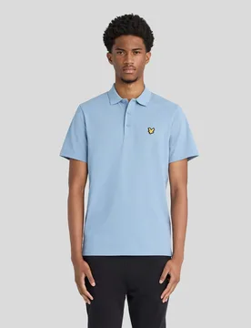Men's Sports Polo Shirt Steel Blue - Lyle & Scott - FashionsVida