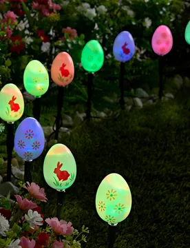 Solar-Gartenstecker Ostereier mit Farbwechsel 10-tlg - Gainsborough - FashionsVida