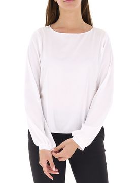 Blusa in satin BIANCO S