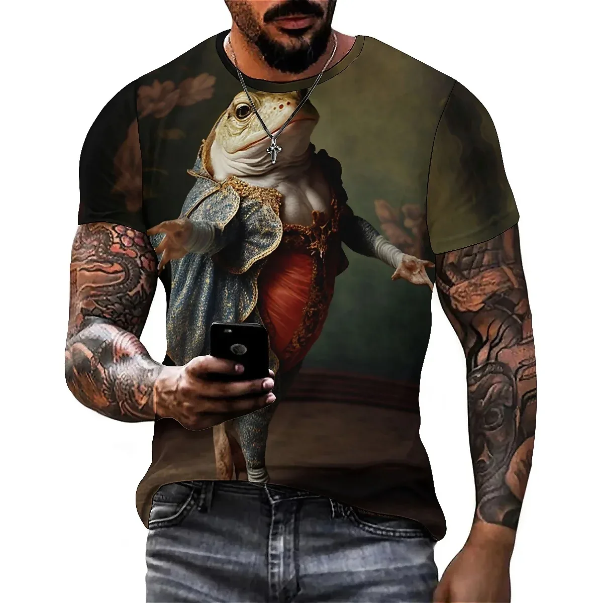 Men's and Women's Printed Short-sleeved Pullovers with a Loose Fit and Oversized Tops - Aliexpress - FashionsVida