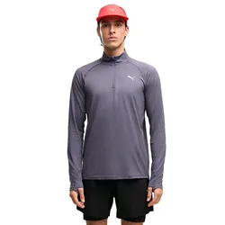 Felpa Con Mezza Zip Velocity Cloudspun Inky Depths S