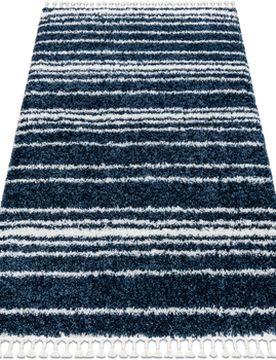 Teppiche Teppich Union 4080 Streifen Blau / Sahne 140x190 Cm 140x190 Cm