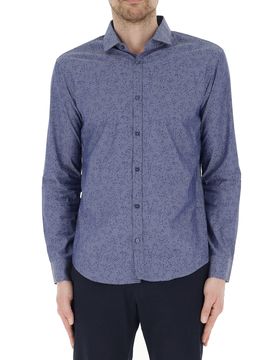 QB24 Camicia maniche lunghe BLU XL