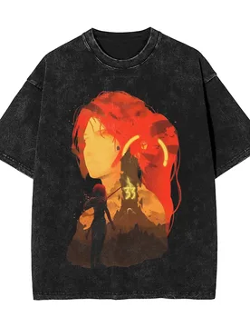 Man T-Shirt Clair Obscur Expedition 33 Washed T-Shirts Hippie Funny Game Summer Tees Street Style Casual Clothing Plus Size - Aliexpress - FashionsVida