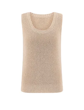 Fynch-Hatton Top marrón claro XL - Fynch-Hatton - FashionsVida