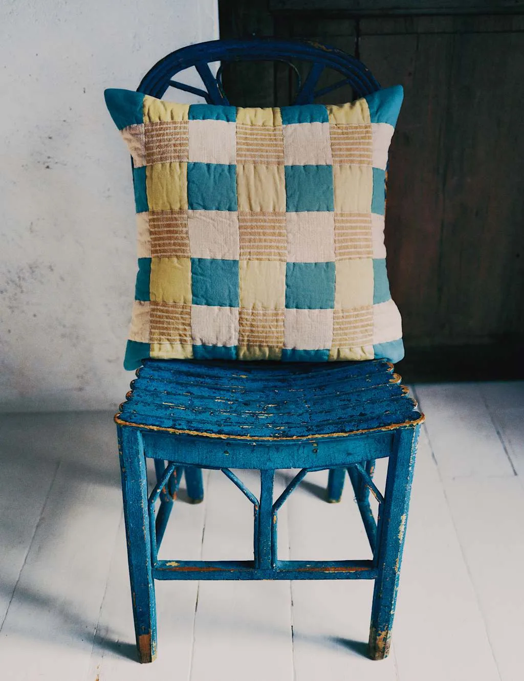Pure Cotton Quilted Patchwork Cushion Multi - M&S - FashionsVida