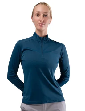 Rash Guard Manches Longues Uvactive 1/4 Zip Deep Teal M - Zhik - FashionsVida