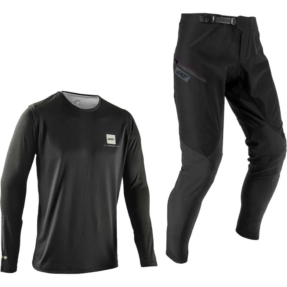 Completo Maglia e Pantaloni Mtb Gravity 1.0 Nero taglia 2X - Leatt - FashionsVida