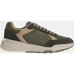 Zapatilla runner de ante y nylon