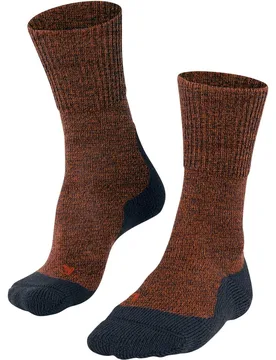 Trekking 1 Adventure Wool Herren Socken, orange 39-41 - Falke - FashionsVida