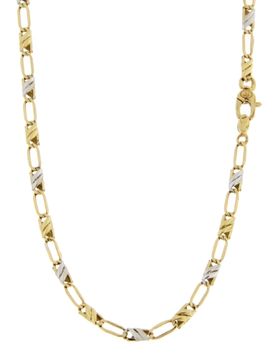 Collana Uomo Oro Giallo Bianco GL101086