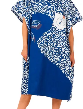 Poncho de bain - Beach Save La Mermaid - Bleu - After Essentials - FashionsVida