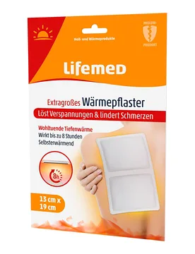 Extragroßes Wärmepflaster, 3 Stück weiss - Lifemed - FashionsVida