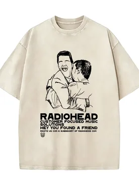 Washed Vintage Rock Band Radiohead Funny T-shirt Men Women Retro Hip Hop Oversized T Shirts Men's Gothic Casual Cotton T-shirts - Aliexpress - FashionsVida